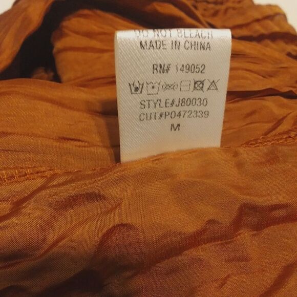 Fashion Nova Jumpsuit Seleste Satin Halter Backless Silky Soft Wide Leg Copper M - Picture 10 of 11